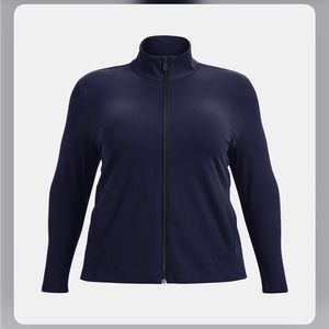 Plus Size Under Armour Motion Full-Zip Jacket Fitted Midnight Navy 1x NWT